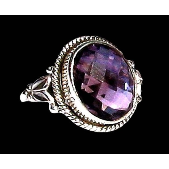 Indian silver jewelry - Indian Amethyst Ring,Indian rings