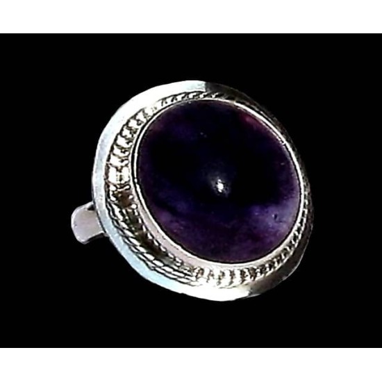 Indian silver jewelry - Indian Amethyst Ring,Indian rings