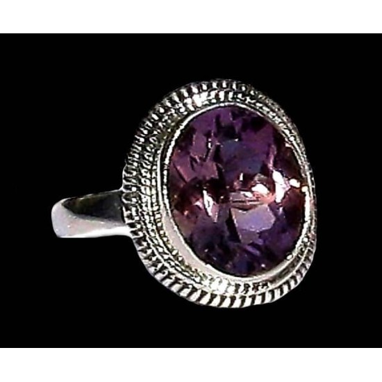 Indian silver jewelry - Indian Amethyst Ring,Indian rings