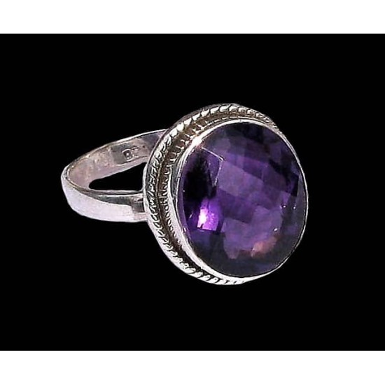 Indian silver jewelry - Indian Amethyst Ring,Indian rings