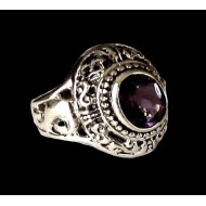 Indian silver jewelry - Indian Amethyst Ring