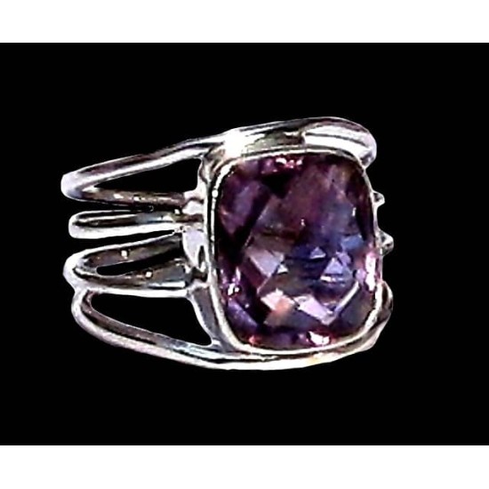 Indian silver jewelry - Indian Amethyst Ring,Indian rings