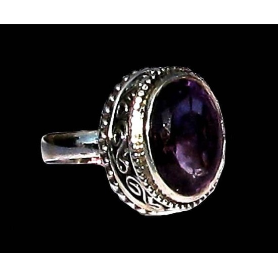 Indian silver jewelry - Indian Amethyst Ring,Indian rings