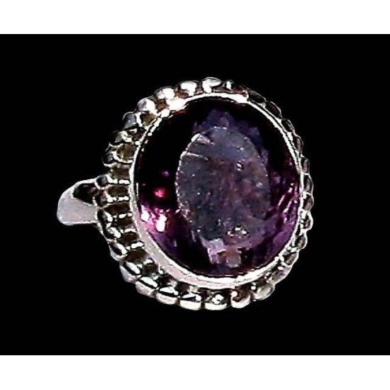 Indian silver jewelry - Indian Amethyst Ring,Indian rings