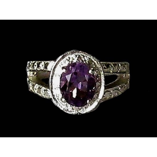 Indian silver jewelry - Indian Amethyst Ring,Indian rings