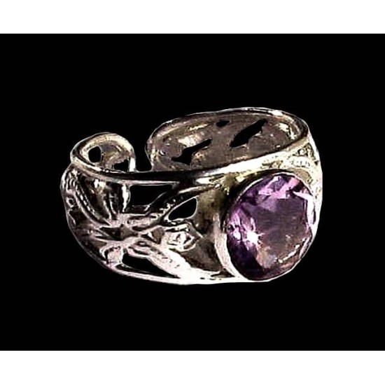 Indian silver jewelry - Indian Amethyst Ring,Indian rings