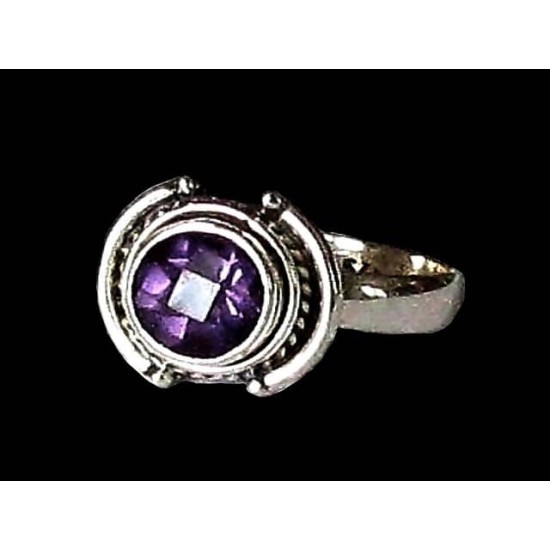 Indian silver jewelry - Indian Amethyst Ring,Indian rings