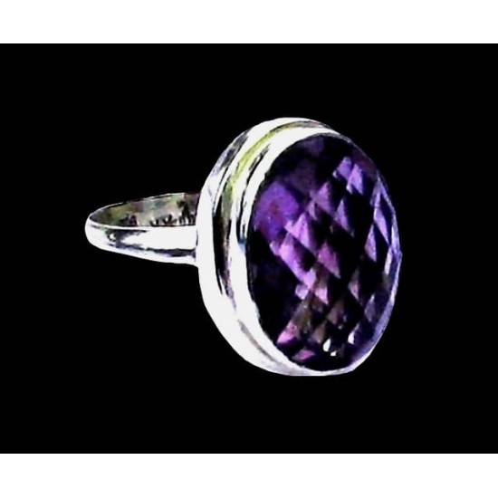 Indian silver jewelry - Indian Amethyst Ring,Indian rings