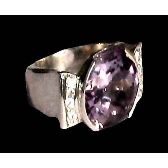 Indian silver jewelry - Indian Amethyst Ring,Indian rings