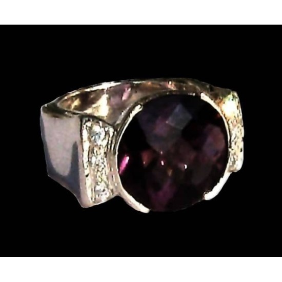 Indian silver jewelry - Indian Amethyst Ring,Indian rings