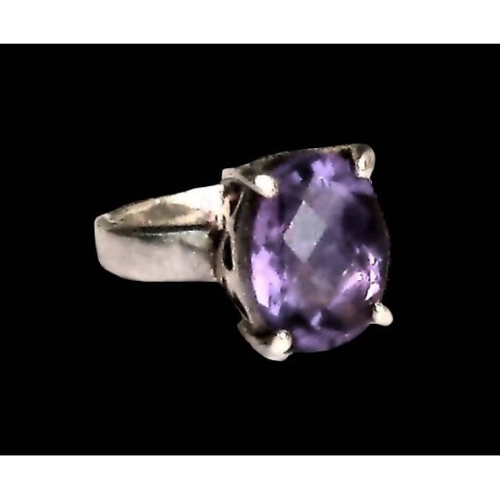 Indian silver jewelry - Indian Amethyst Ring,Indian rings