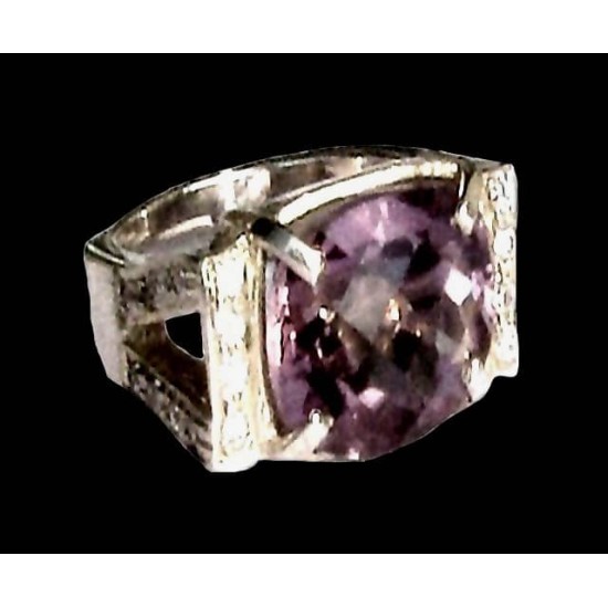 Indian silver jewelry - Indian Amethyst Ring,Indian rings