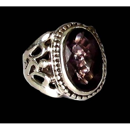 Indian silver jewelry - Indian Amethyst Ring,Silver mens rings