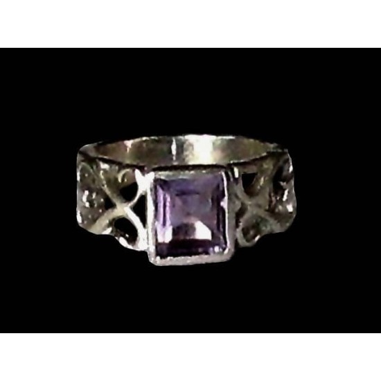 Indian silver jewelry - Indian Amethyst Ring,Indian rings