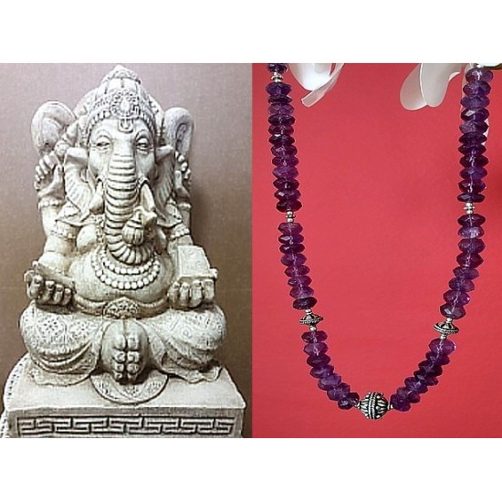 Bijoux indiens - Création Collier Indien Améthyste,Colliers en argent et pierres