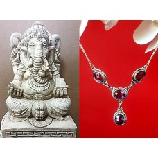 Bijoux indiens argent - Collier indien Améthyste Bijoux indiens argent - Collier indien Améthyste