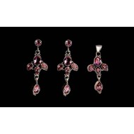 Indian silver jewellery - Indian Amethyst Pendant set