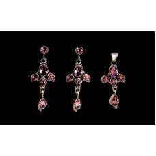 Bijoux indiens argent - Parure indienne Améthyste Bijoux indiens argent - Parure indienne Améthyste