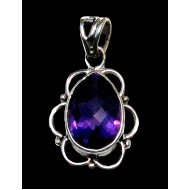 Indian silver jewellery - Indian Amethyst Pendant