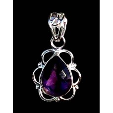Bijoux indiens argent - Pendentif indien Améthyste Bijoux indiens argent - Pendentif indien Améthyste