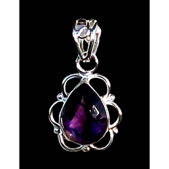 Indian silver jewellery - Indian Amethyst Pendant,Indian pendants