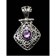 Indian silver jewellery - Indian Amethyst Pendant
