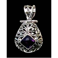 Indian silver jewellery - Indian Amethyst Pendant