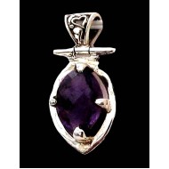 Indian silver jewellery - Indian Amethyst Pendant