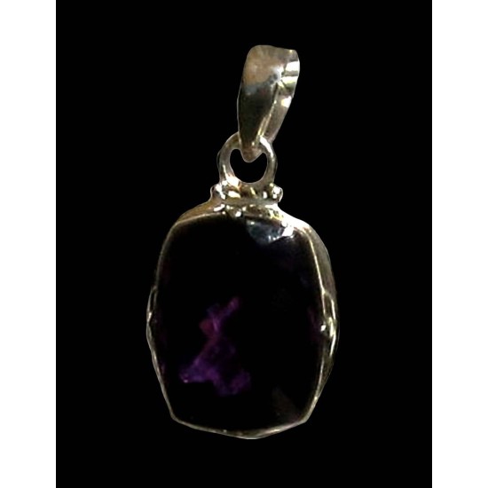 India silver jewellery - Indian Amethyst Pendant,Indian pendants