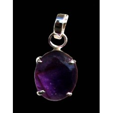 Bijoux indiens argent - Pendentif indien Améthyste