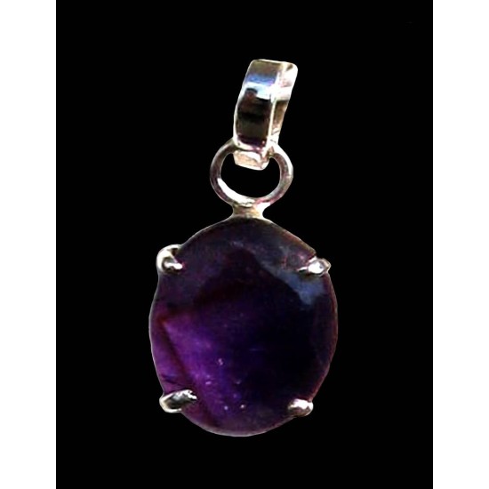 Indian silver jewellery - Indian Amethyst Pendant,Indian pendants