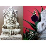 Bijoux indiens argent - Pendentif indien Améthyste