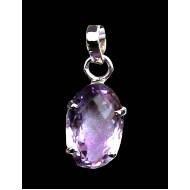 Bijoux indiens argent - Pendentif indien Améthyste