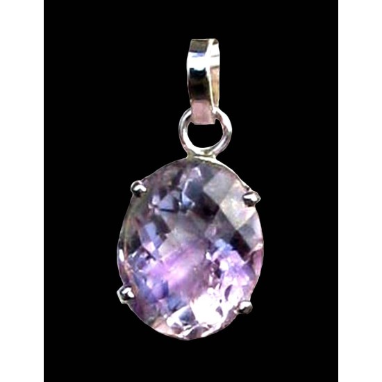 Indian silver jewellery - Indian Amethyst Pendant,Indian pendants