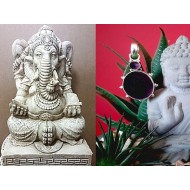 Bijoux indiens argent - Pendentif indien Améthyste