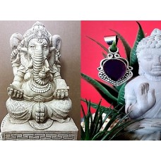 Bijoux indiens argent - Pendentif indien Améthyste Bijoux indiens argent - Pendentif indien Améthyste