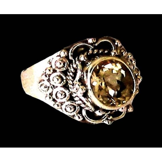 Indian silver jewellery - Indian Citrine Ring,Indian rings