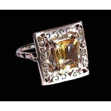Bague Citrine - Bague indienne - Bijoux indiens Bague Citrine - Bague indienne - Bijoux indiens