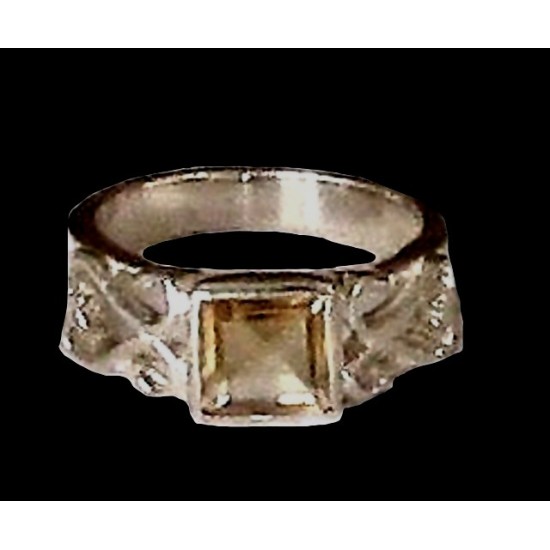 Indian silver jewellery - Indian Citrine Ring,Indian rings