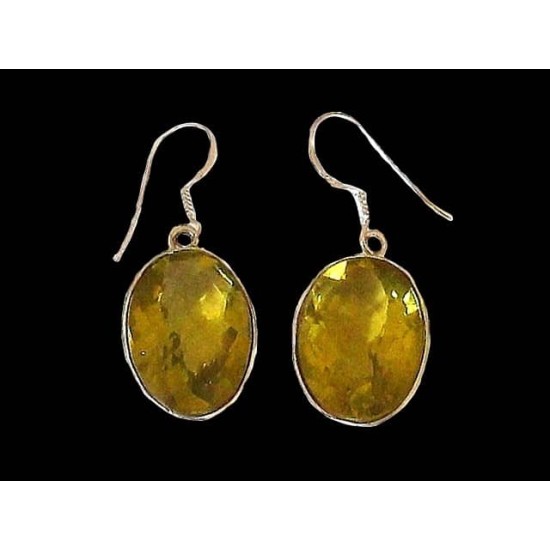  Boucles d oreilles indiennes Citrine - Bijoux indiens,Boucles d Oreilles indiennes