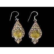 Indian silver jewellery - Indian Earrings Citrine