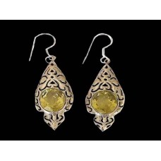Boucles d'oreilles indiennes Citrine - Bijoux indiens Boucles d'oreilles indiennes Citrine - Bijoux indiens
