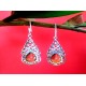 Boucles d oreilles indiennes Citrine - Bijoux indiens,Boucles d Oreilles indiennes