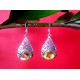 Boucles d oreilles indiennes Citrine - Bijoux indiens,Boucles d Oreilles indiennes