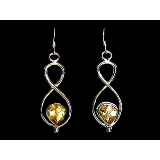 Boucles d oreilles indiennes Citrine - Bijoux indiens,Boucles d Oreilles indiennes