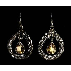 Boucles d'oreilles indiennes Citrine - Bijoux indiens Boucles d'oreilles indiennes Citrine - Bijoux indiens