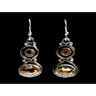 Indian silver jewellery - Indian Earrings Citrine