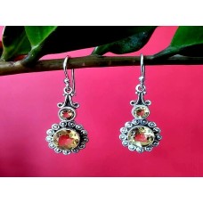 Boucles d'oreilles indiennes Citrine - Bijoux indiens Boucles d'oreilles indiennes Citrine - Bijoux indiens