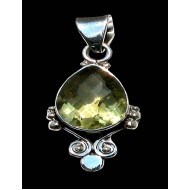 Citrine pendant - Indian pendant - Indian jewelry