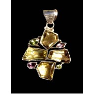 Pendentif Citrine - Pendentif indien - Bijoux indiens